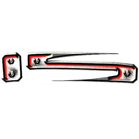 MasterCraft Boat Raised Decals 750069 | X15 Black Silver Red