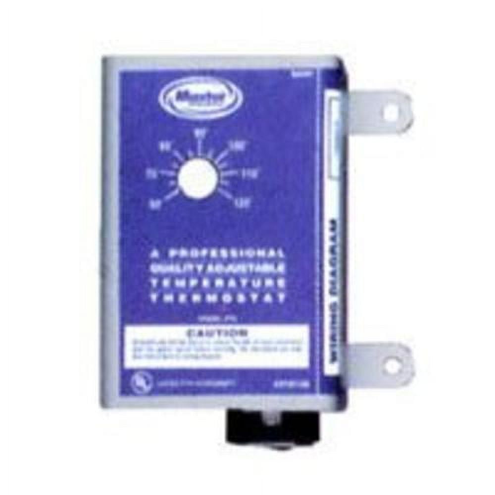 Gray Adjustable Single-Stage Power Vent Thermostat