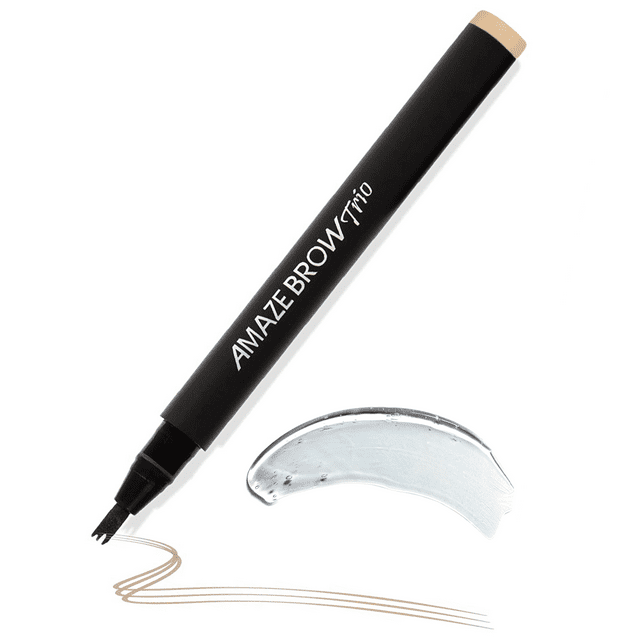 MasterGlam | Amaze Brow Trio 3-Tip Pen | Serum+Color Thicker Brows | Blonde