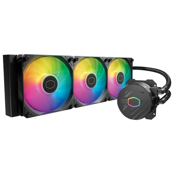MasterLiquid 360L Core 360mm Close-Loop AIO Liquid Cooler, ARGB Sync, Gen S Coldplate Pump, 120mm PWM, CryoFuze 14W/mK, Ryzen AM5/AM4, Intel LGA1700/1200 (MLW-D36M-A18PZ-R1) , Black