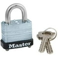 thumbnail image 1 of Master Lock Padlock 105D Warded - Laminated Steel, Keyed Different - 6 Packs of 4, 1 of 1