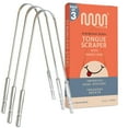 MasterMedi Tongue Scraper for Adults, 100 Stainless Steel Tongue