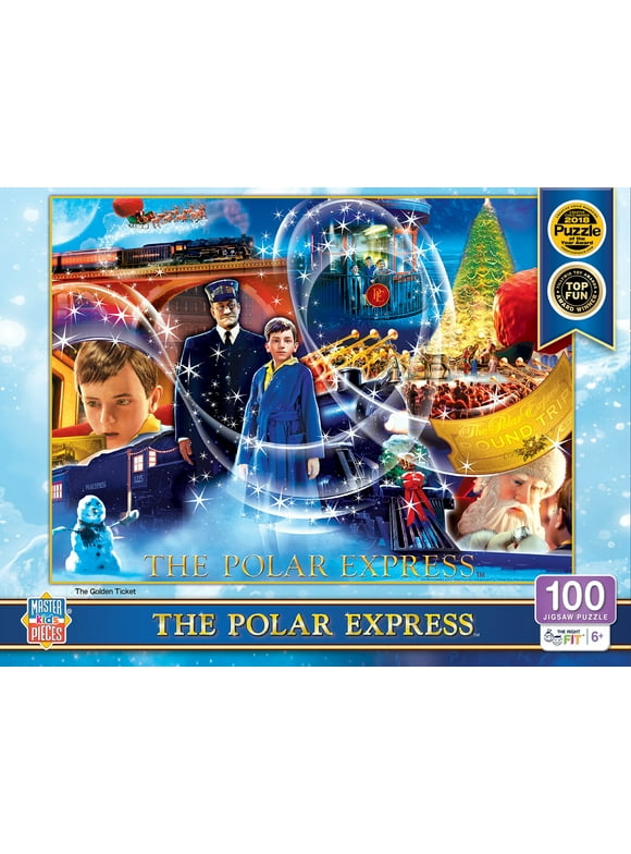MasterPieces 100 Piece Christmas Puzzle - The Polar Express Golden Ticket
