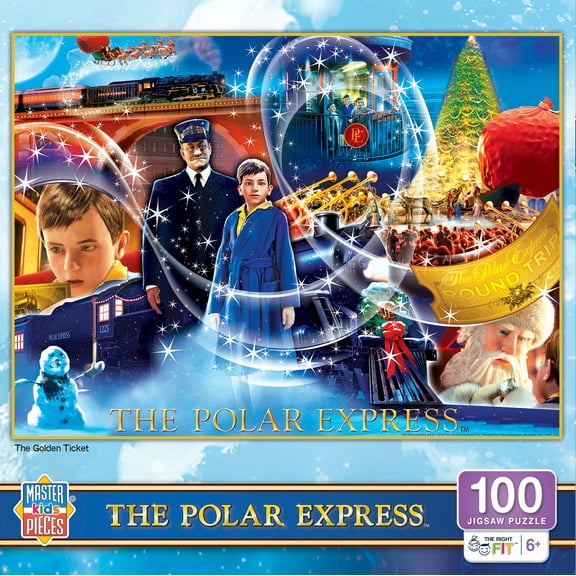 MasterPieces 100 Piece Christmas Puzzle - The Polar Express Golden Ticket