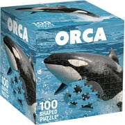 MasterPieces 100 Piece Jigsaw Puzzle - Orca - 11.1"x11.85"
