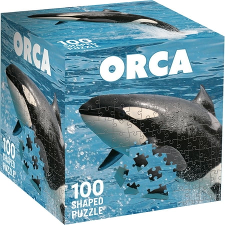 MasterPieces 100 Piece Jigsaw Puzzle - Orca - 11.1"x11.85"