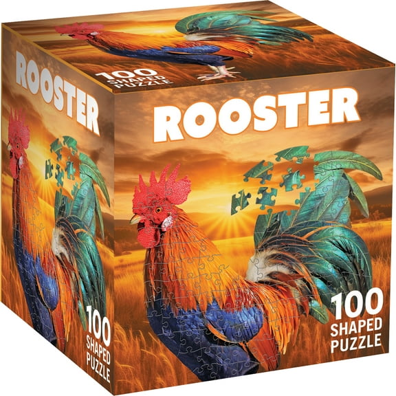 MasterPieces 100 Piece Jigsaw Puzzle - Rooster - 10.83"x12.04"