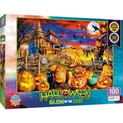 MasterPieces 100 Piece Kids Glow in the Dark Jigsaw Puzzle - The Pumpkin Kings