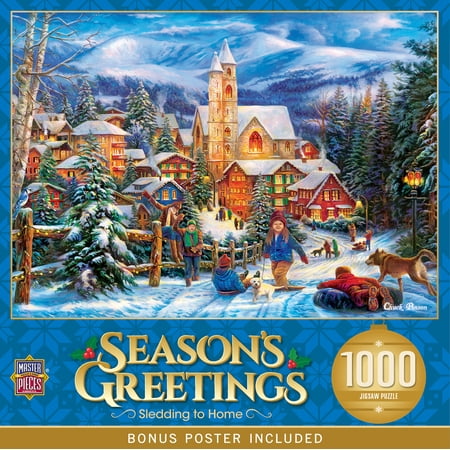 MasterPieces 1000 Piece Christmas Jigsaw Puzzle - Sledding to Home