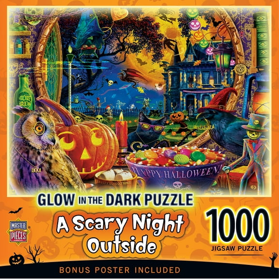 MasterPieces 1000 Piece Halloween Jigsaw Puzzle - A Scary Night Outside