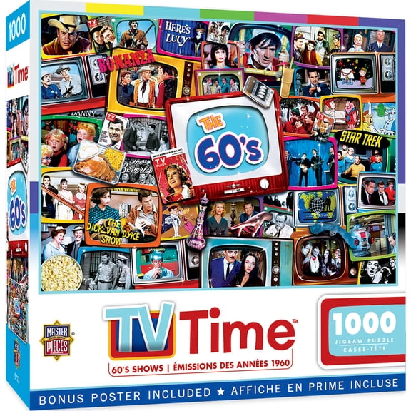 MasterPieces 1000 Piece Jigsaw Puzzle - 60's Shows - 19.25"x26.75"