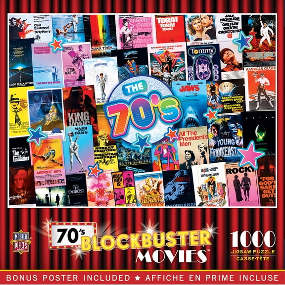 MasterPieces 1000 Piece Jigsaw Puzzle - 70's Blockbusters - 19.25"x26.75"