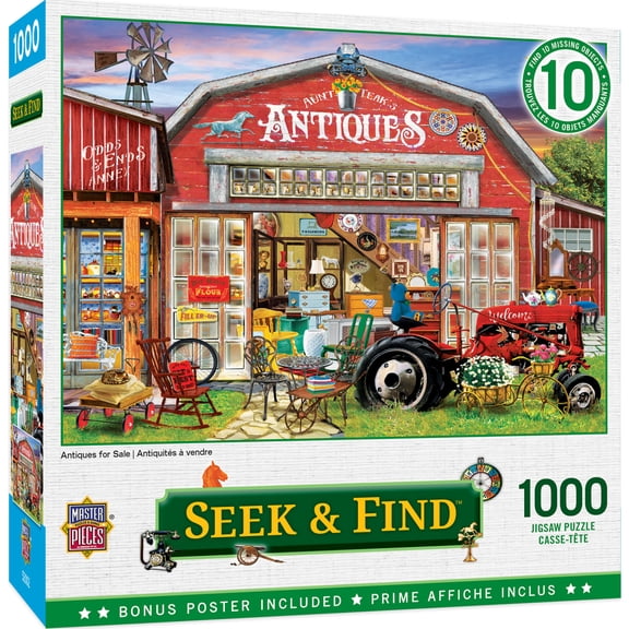 MasterPieces 1000 Piece Jigsaw Puzzle - Antiques for Sale - 19.25"x26.75"