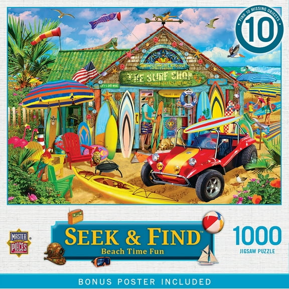 MasterPieces 1000 Piece Jigsaw Puzzle - Beach Time Fun - 19.25"x26.75"