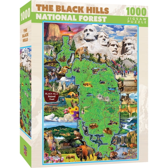 MasterPieces 1000 Piece Jigsaw Puzzle - Black Hills Map - 19.25"x26.75"