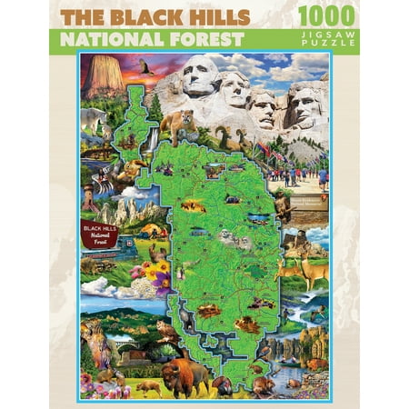 MasterPieces 1000 Piece Jigsaw Puzzle - Black Hills Map - 19.25"x26.75"