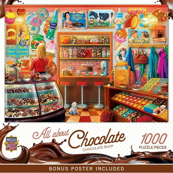 MasterPieces 1000 Piece Jigsaw Puzzle - Chocolate Shop - 19.25"x26.75"