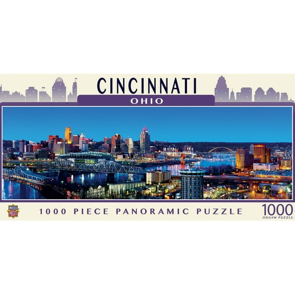MasterPieces 1000 Piece Panoramic Jigsaw Puzzle - Cincinnati - 13"x39"