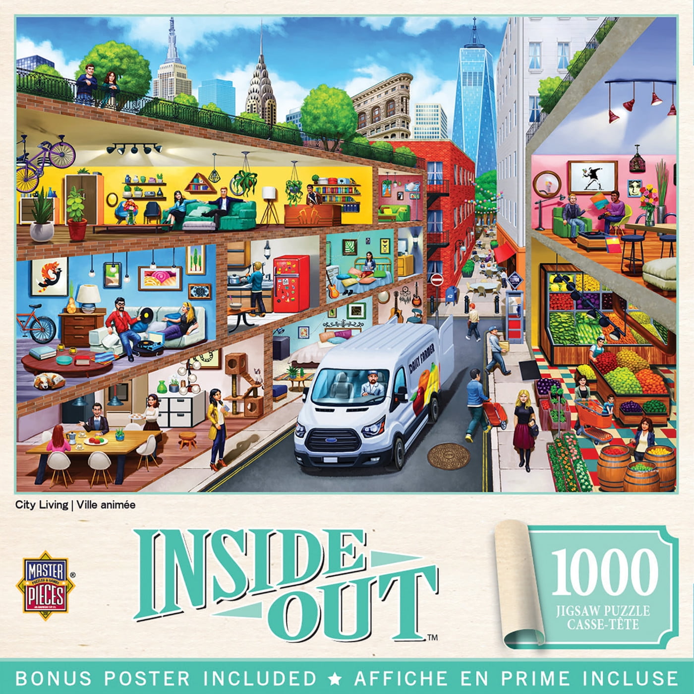 MasterPieces 1000 Piece Jigsaw Puzzle - City Living - 19.25"x26.75 ...