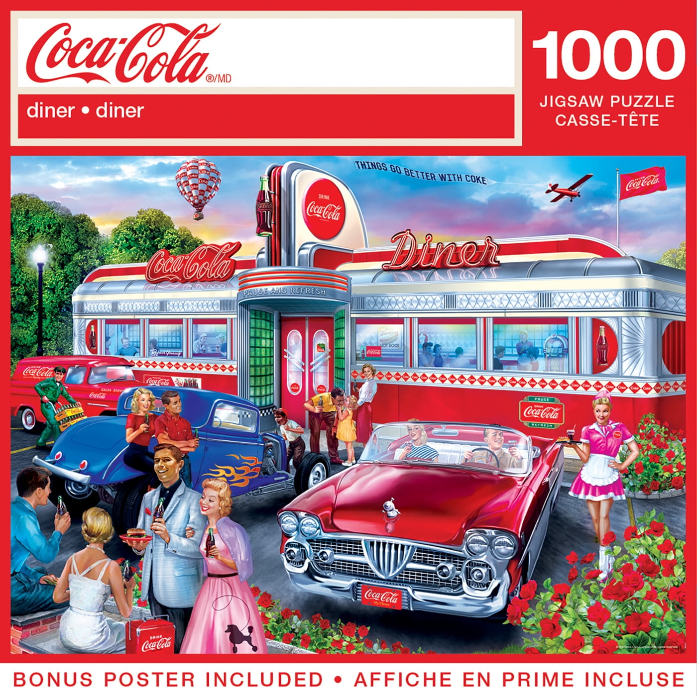Coca-Cola Hot Rods 1000 Piece Jigsaw Puzzle