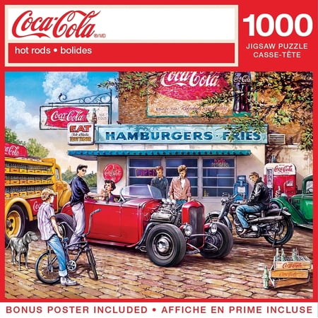 MasterPieces Coca-Cola Jigsaw Puzzle, 1000-Piece Hot Rods Puzzle, 19.25 x 26.75 Inches