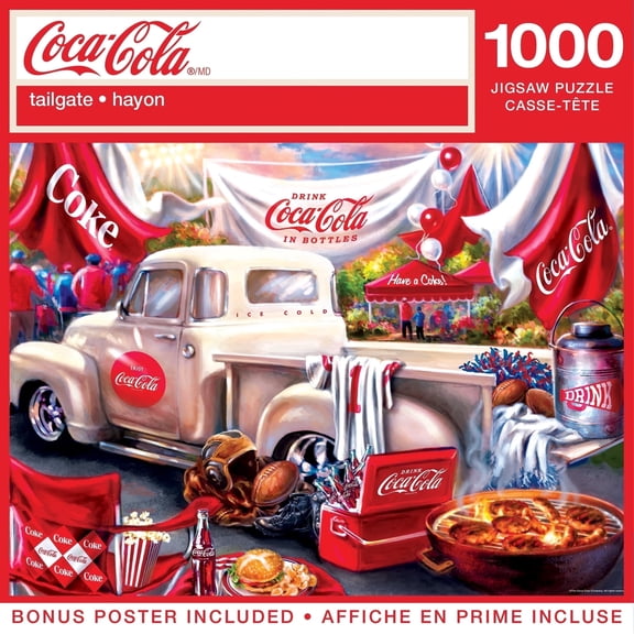 MasterPieces Coca-Cola Jigsaw Puzzle, 1000-Piece Tailgate Puzzle, 19.25 x 26.75 Inches