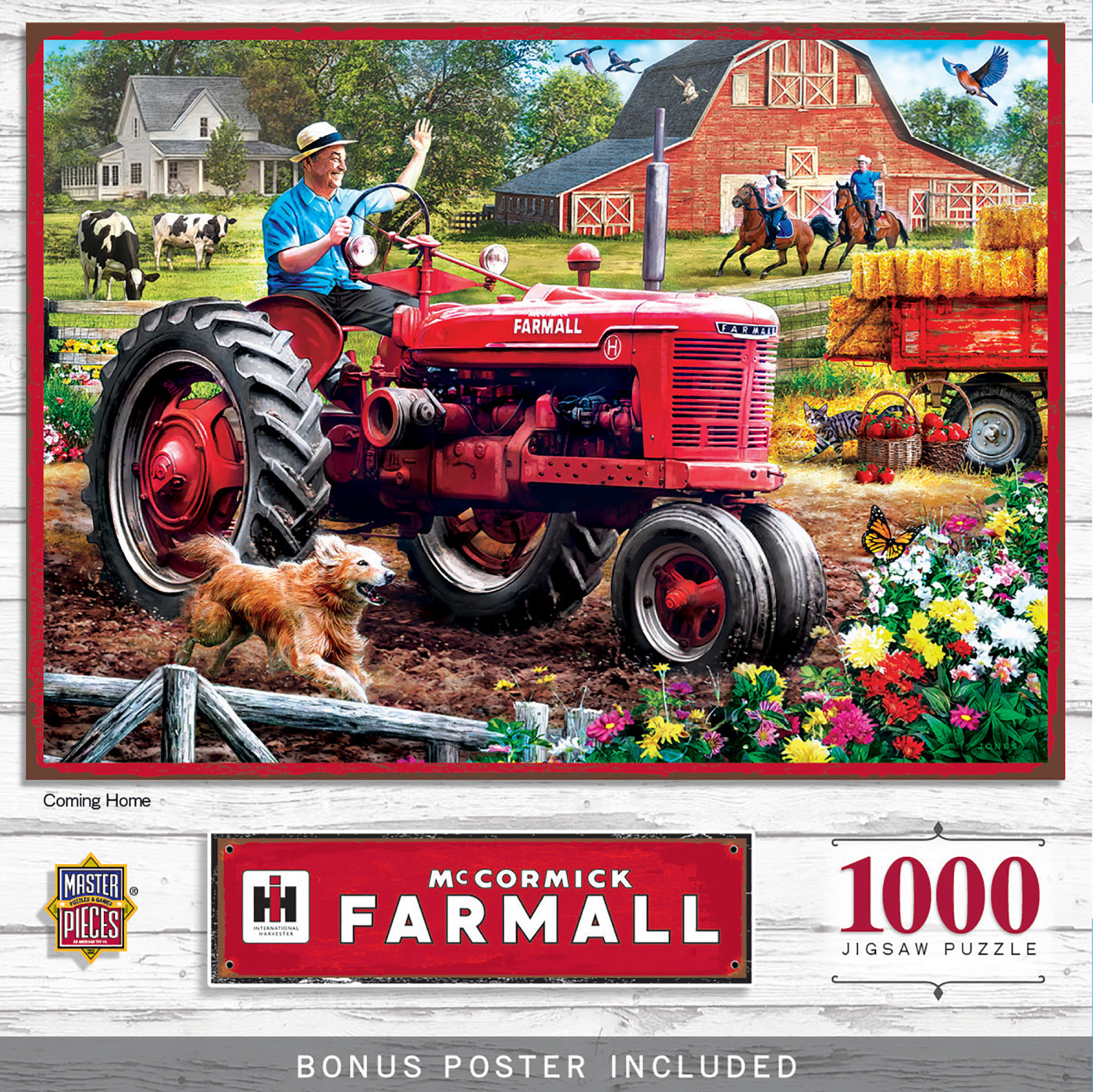 MasterPieces 1000-Piece Jigsaw Puzzle – Snow Birds Audubon Art, 19.25x26.75 Inches, Bonus Poster Included