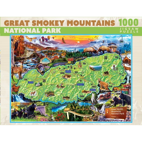 MasterPieces 1000 Piece Puzzle - Great Smoky Mountains - 19.25"x26.75"