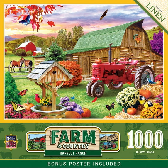 MasterPieces 1000 Piece Jigsaw Puzzle - Harvest Ranch - 19.25"x26.75"