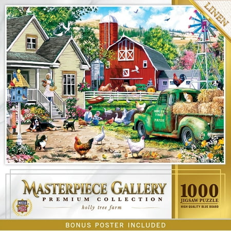 MasterPieces 1000 Piece Jigsaw Puzzle - Holly Tree Farm - 26.8"x19.3"