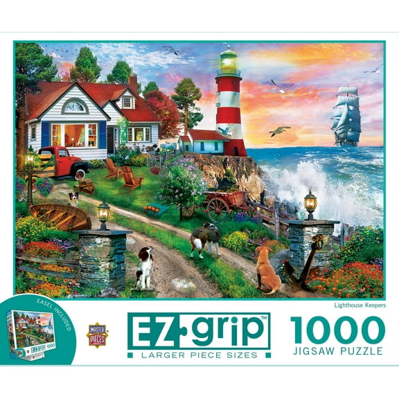 MasterPieces 1000 Piece Jigsaw Puzzle - Lighthouse Keepers - 23.5"x34"