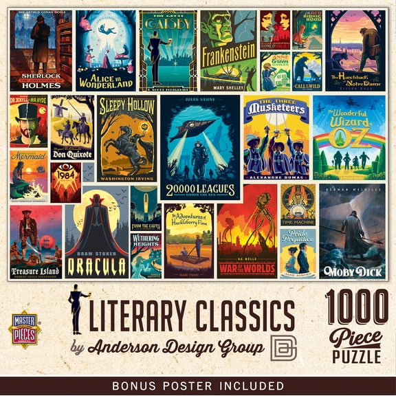 MasterPieces 1000 Piece Jigsaw Puzzle - Literary Classics - 19.25"x26.75"