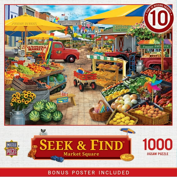 MasterPieces 1000 Piece Jigsaw Puzzle - Market Square - 19.25"x26.75"