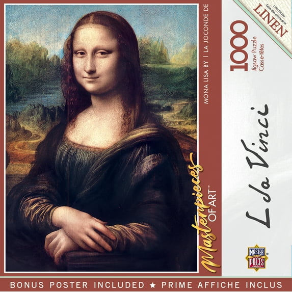 MasterPieces Mona Lisa Jigsaw Puzzle 1000 Pieces - Art Puzzle for Adults - Interlocking Design