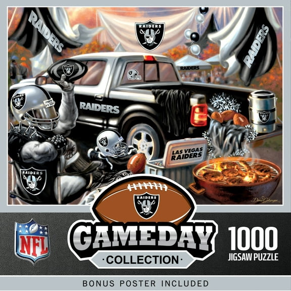 MasterPieces 1000 Piece Jigsaw Puzzle - NFL Las Vegas Raiders Gameday