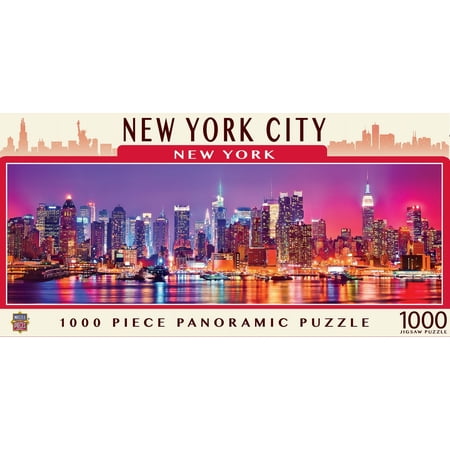 MasterPieces - 1000 Piece Jigsaw Puzzle, New York City Panoramic, Fun for Adults, Family, Kids 13"x39