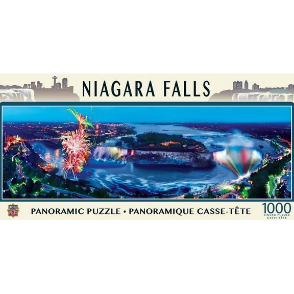 MasterPieces - 1000 Piece Jigsaw Puzzle, Niagara Falls Panoramic, Fun for Adults, Family, Kids 13"x39