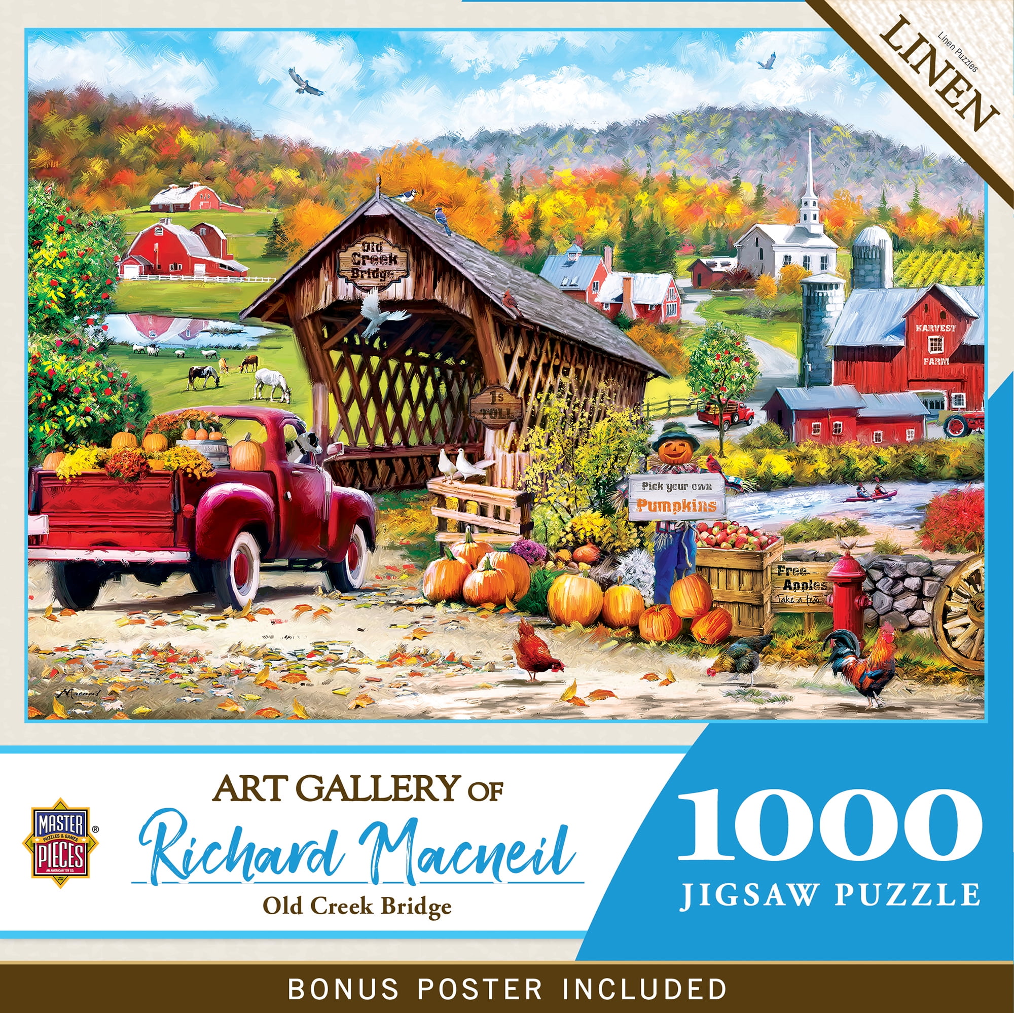 MasterPieces 1000 Piece Jigsaw Puzzle - Old Creek Bridge - 19.25