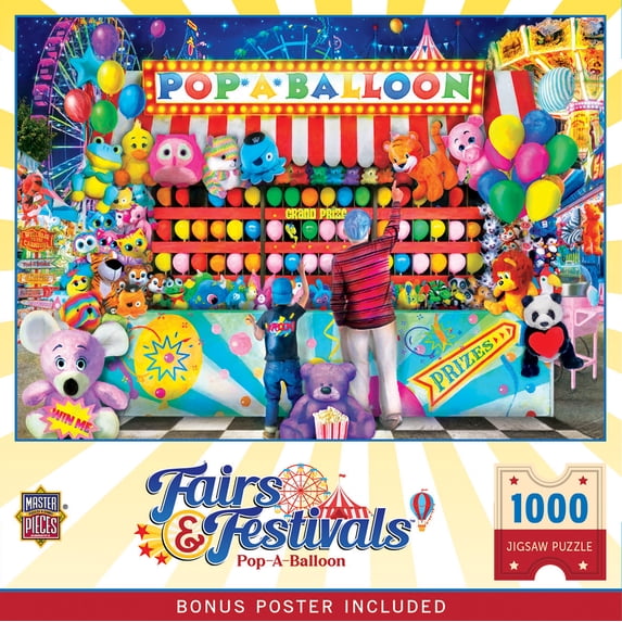 MasterPieces 1000 Piece Jigsaw Puzzle - Pop-A-Balloon - 19.25"x26.75"