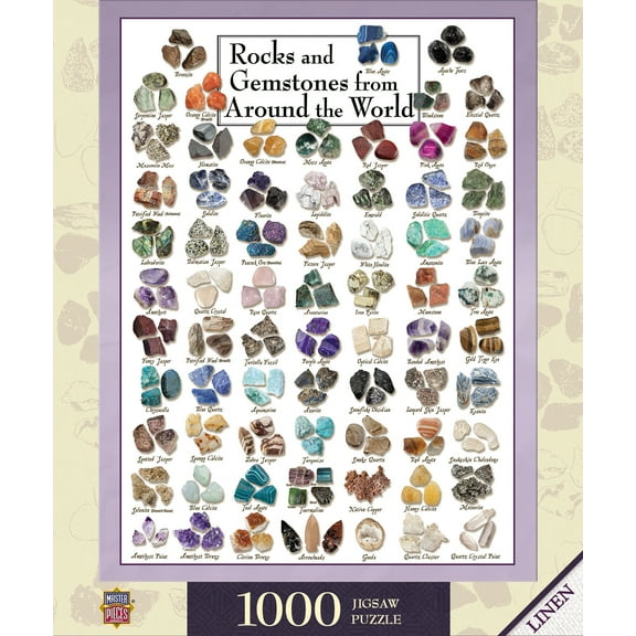 MasterPieces 1000 Piece Jigsaw Puzzle - Rocks & Gemstones - 19.25"x26.75"
