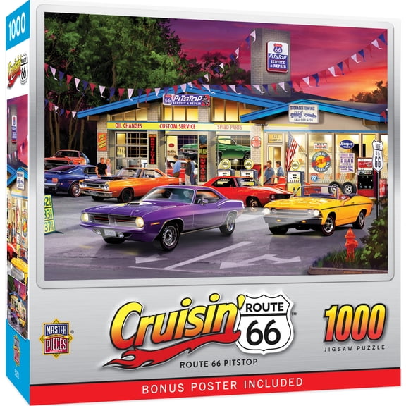 MasterPieces 1000 Piece Jigsaw Puzzle - Route 66 Pitstop - 19.25"x26.75"
