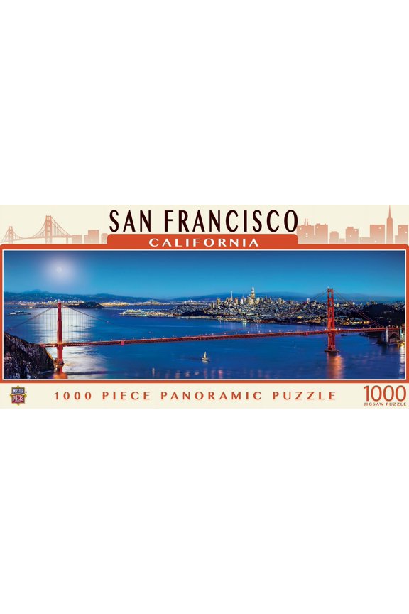 1000 Piece Panoramic Jigsaw Puzzle - San Francisco - 13"x39"