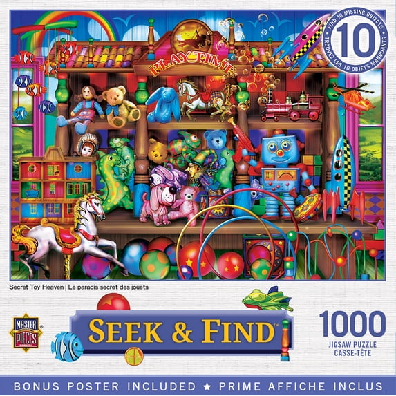 MasterPieces 1000 Piece Jigsaw Puzzle Seek and Find Toy Store Hidden Objects 19.25x26.75