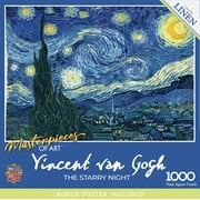 MasterPieces Starry Night Jigsaw Puzzle 1000 Pieces - Van Gogh Art Puzzle 19.25"x26.75"