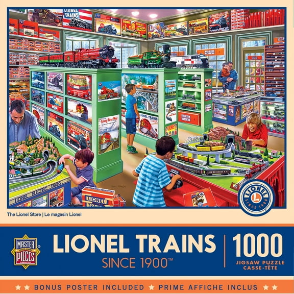 MasterPieces 1000 Piece Jigsaw Puzzle - The Lionel Store - 19.25"x26.75"
