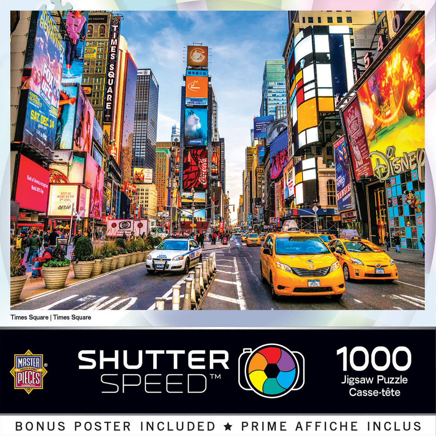 Times Square Jigsaw Puzzle: 1000 Pezzi - Poster Dimensioni Reali Incluso - Puzzle Per Adulti