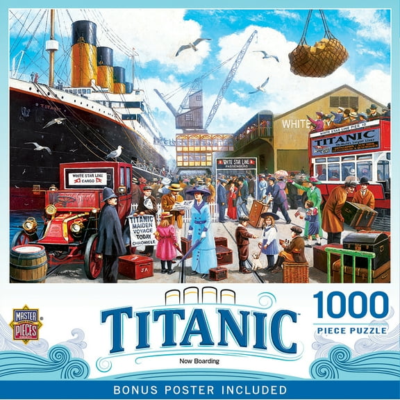MasterPieces 1000 Piece Jigsaw Puzzle - Titanic Now Boarding - 19.25"x26.75"