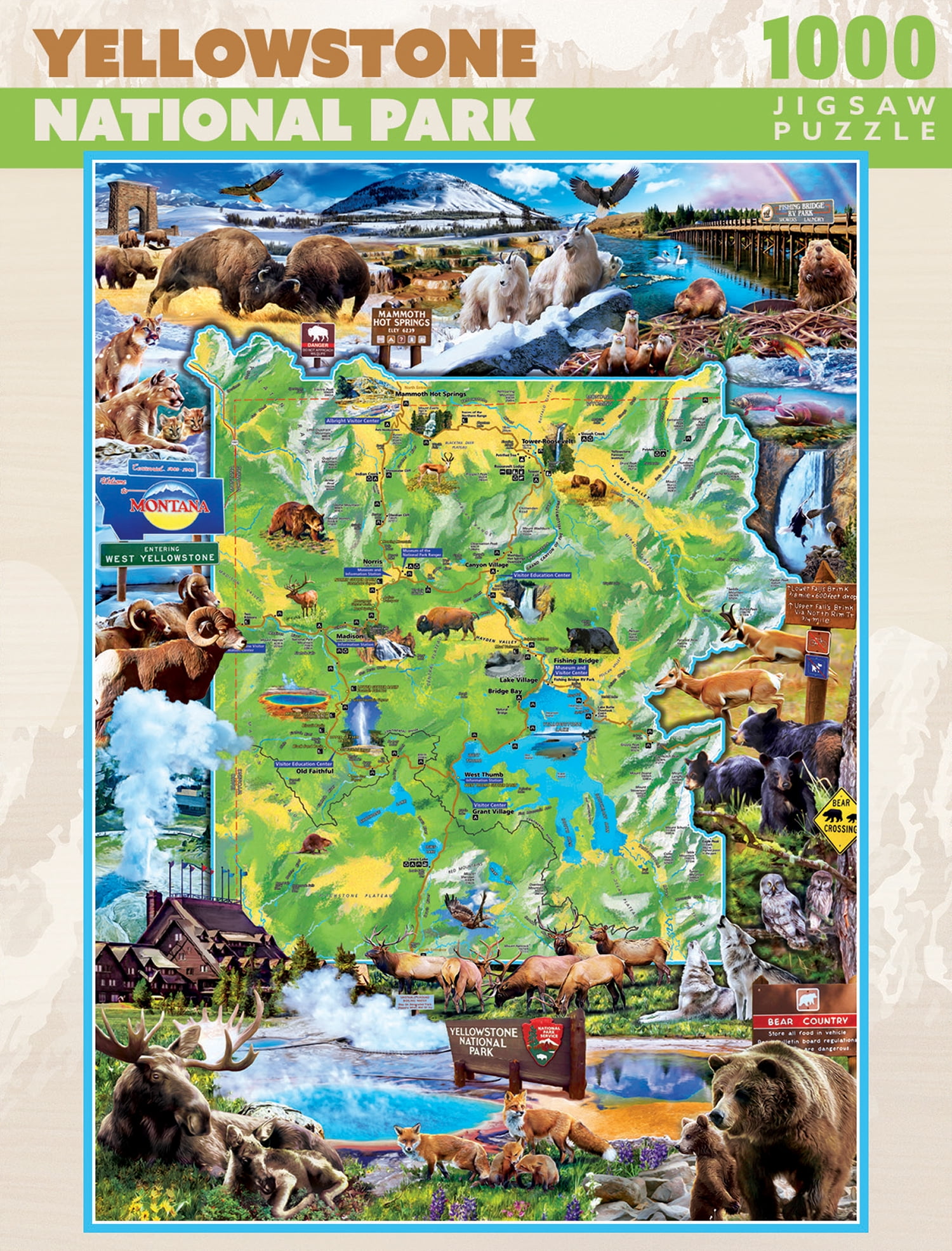 1000 Piece National Parks Puzzle - Van Gogh Style Art, 27.6x19.7 Inches, Oil Painting Of US Parks Scenery - View #2