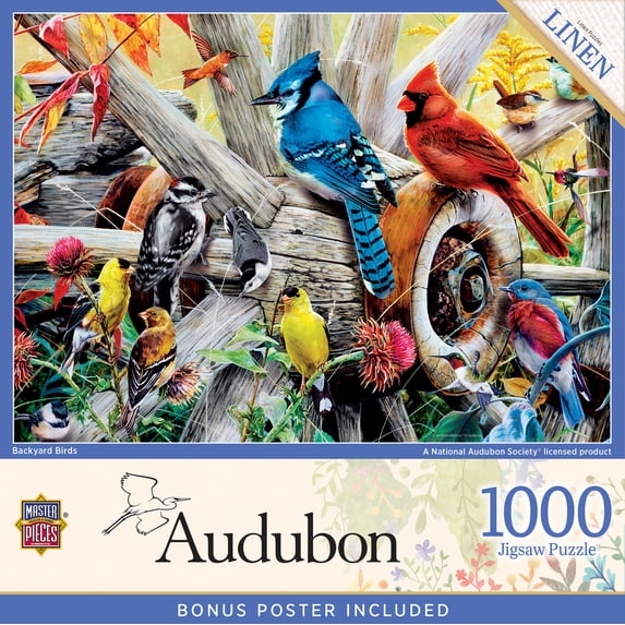 MasterPieces 1000 Piece Jigsaw Puzzle for Adults - Backyard Birds - 19.25"x26.75"
