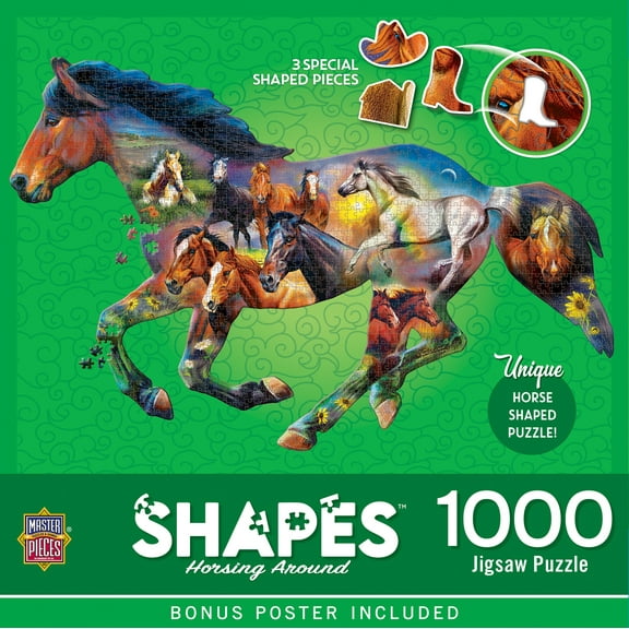 MasterPieces 1000 Piece Jigsaw Puzzle for Adults - Horsing Around - 38"x25"